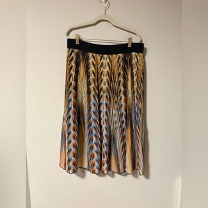 Studio West Apparel Flowy Pleated Midi Skirt XL